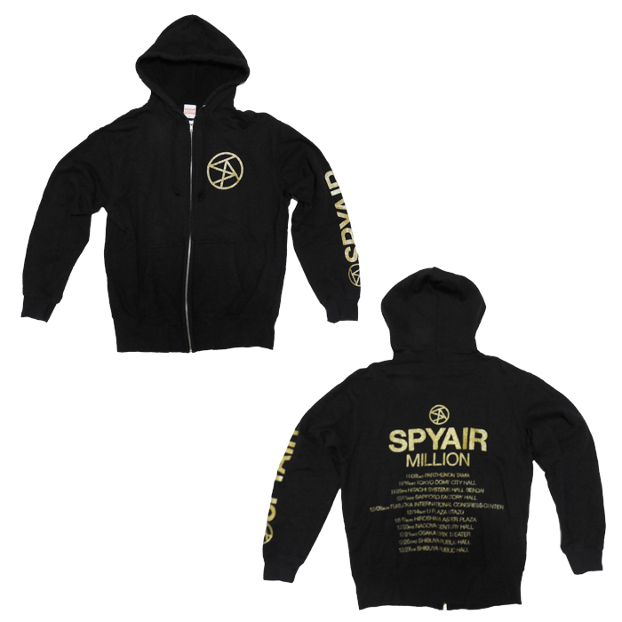 買取 Spyair スパイエアー Tour 13 Million パーカー ブラック アーティストショップjp