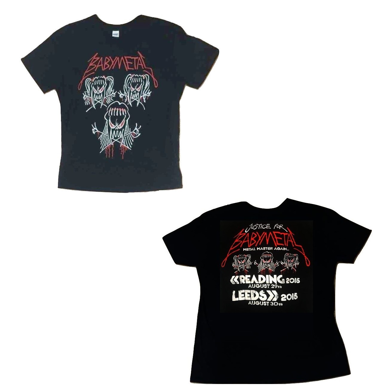 買取 Babymetal ベビーメタル World Tour 15 Tシャツ ブラック Reading Leeds 15年8月29 30日 参加者限定 アーティストショップjp