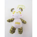 AAA(トリプルエー) アミューズメント景品 チェックプリント柄マスコット(黄)