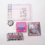 SCANDAL(スキャンダル) オフィシャルグッズ ブリキ缶バッジセット 便箋 リストバンド バスツアー参加特典ミサンガストラップ等