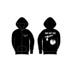 ジップアップパーカー(ブラック)