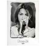 L'Arc～en～Ciel(ラルク) ポスター HYDE 歌唱 モノクロ