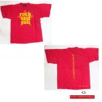 B'z(ビーズ) LIVE-GYM Pleasure 2000 juice Tシャツ 赤 rock and roll