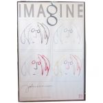 ビートルズ(THE BEATLES) ポスター ジョンレノン オノヨーコ 版画　GET BACK ギャランティ付属