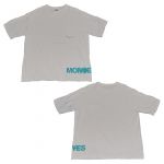 MONOEYES(モノアイズ) その他 ポケット付き Tシャツ ホワイト ブルーロゴ　Borders & Walls