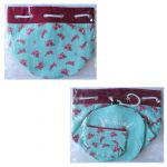 氷室京介(ヒムロック) オフィシャルグッズ プールバッグ ポーチ セット ローズPT サックスブルー 30th Anniversary Fan Meeting REVOLVER