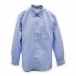 オックスフォード爪痕シャツ（サックスブルー）