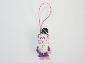 AAA(トリプルエー) アミューズメント景品 え～パンダフィギュアストラップ初代(紫)