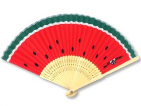 オリジナルスイカ柄扇子