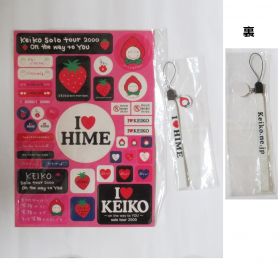 globe(グローブ) KEIKO ステッカーシート ストラップ セット on the way to you 2001