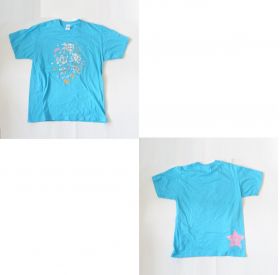 神楽坂ゆか(田村ゆかり) ファーストコンサート ?初めてだから…ね？お熱にサマーキッス?? Tシャツ ブルー