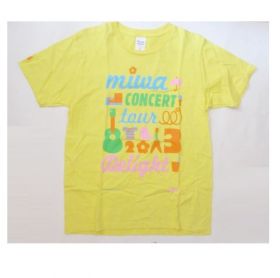 miwa(ミワ) miwa concert tour 2013 “Delight” Tシャツ　イエロー