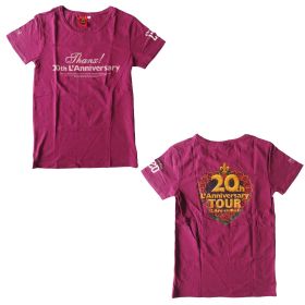 L'Arc～en～Ciel(ラルク) 20th L'Anniversary TOUR 地元Tシャツ(ジモT)-札幌　北海きたえーる バーガンディ
