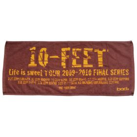 10-FEET(テンフィート) Life is sweet tour 2009-2010  フェイスタオル ブラウン