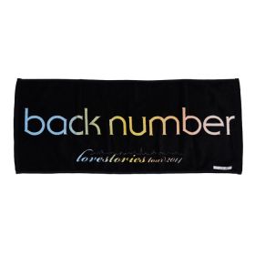 back number(バックナンバー) love stories tour 2014 フェイスタオル ロゴ ブラック