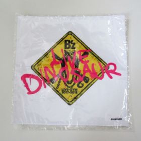 B'z(ビーズ) LIVE-GYM 2017-2018 "LIVE DINOSAUR" ファイバタータオル 白 ガチャガチャ景品