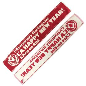 L'Arc～en～Ciel(ラルク) L'A HAPPY NEW YEAR マフラータオル レッド×ホワイト