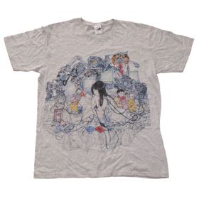 でんぱ組.inc(でんぱ) オフィシャルグッズ 相沢梨紗 2015年生誕グッズ イラストTシャツ グレー