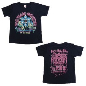きゃりーぱみゅぱみゅ(きゃりー) KPP 5iVE YEARS MONSTER WORLD TOUR 2016 Tシャツ ブラック