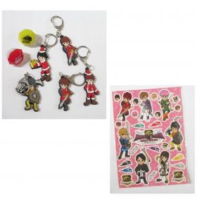 超特急(ちょうとっきゅう) セット商品 キーホルダー リング ステッカー　8点セット クリスマス 等