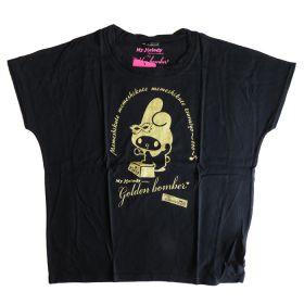 ゴールデンボンバー(金爆)  MY MELODY×elements,H　コラボカットソー 女々しくてver ブラック 2013 マイメロ Tシャツ