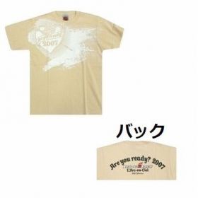 L'Arc～en～Ciel(ラルク) またハートに火をつけろ! Tシャツ ベージュ
