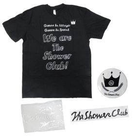[Alexandros](ドロス) その他 The Shower Club Tシャツ ポーチ入り 缶バッチ ステッカー付 イトウジュン 川上洋平 ROY