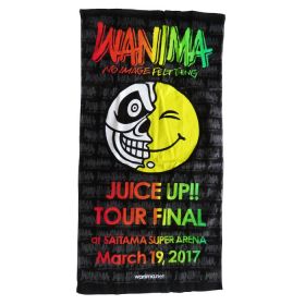 WANIMA(ワニマ) JUICE UP!! TOUR ビーチタオル バスタオル ブラック TOUR FINAL さいたまスーパーアリーナ