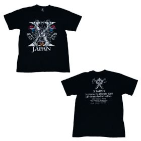 X JAPAN(エックス) 攻撃再開 2008 I.V. ?破滅に向かって? Tシャツ ブラック 白ロゴ
