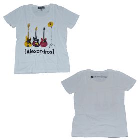 [Alexandros](ドロス) TOUR 2015 ご馳走にありつかせて頂きます 楽器Tシャツ ホワイト