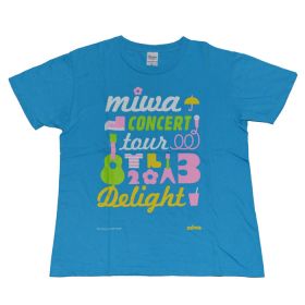 miwa(ミワ) miwa concert tour 2013 “Delight” Tシャツ　ターコイズ