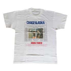 CHAGE&ASKA(チャゲアス) ASIAN TOUR II MISSION IMPOSSIBLE Tシャツ フォト ホワイト