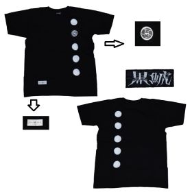 チームしゃちほこ(TEAM SHACHI) その他 チームしゃちほこ主演舞台「黒鯱」 黒紋付染めTシャツ ワッペン付 中村商店　TEAM SHACHI