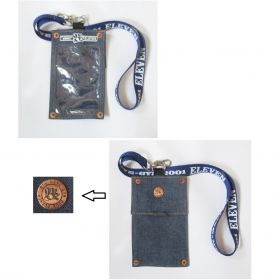 B'z(ビーズ) LIVE-GYM 2001 ELEVEN ネックピース デニム地 チケットホルダー