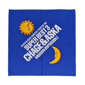 CHAGE&ASKA(チャゲアス) CONCERT TOUR 95-96 SUPER BEST 3 MISSION IMPOSSIBLE ハンカチ バンダナ ブルー