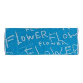 YUI(ユイ) FLOWER FLOWER FLOWER FLOWER フェイスタオル ブルー