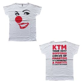 ケツメイシ(KTM) KTM TOUR 2017 幻の六本木大サーカス団「ハッキリ言ってパーティーです!!」 ビッグフェイス Tシャツ ホワイト