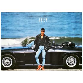 長渕剛(ながぶち つよし) ポスター JEEP ジープ 1990
