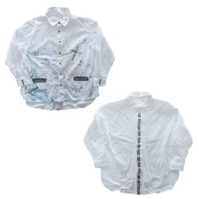 ReoNa(レオナ) ONE-MAN Concert Tour 2020 "A Thousand Miles" Hello, UnHAPPY.ロングシャツ ホワイト HELLCATPUNKS コラボ 長袖シャツ