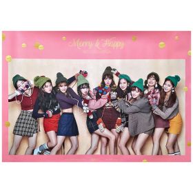 twice(トゥワイス) ポスター Merry&Happy 2017 ピンク