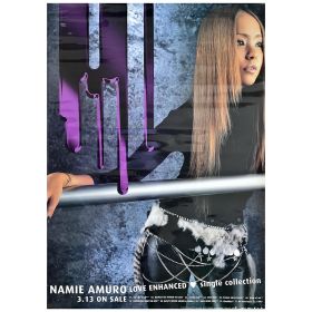 安室奈美恵(アムロ) ポスター LOVE ENHANCED single collection 告知　2002