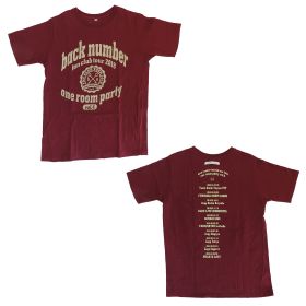 back number(バックナンバー) one room party vol.4 Tシャツ バーガンディ
