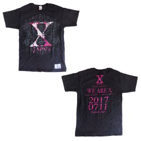 X JAPAN(エックス) WORLD TOUR 2017 WE ARE X Acoustic Special Miracle～奇跡の夜～6DAYS Tシャツ ブラック 7月11日 大阪城ホール