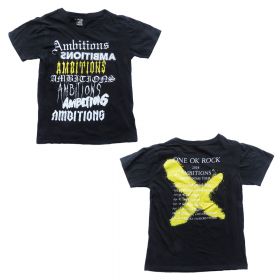 ONE OK ROCK(ワンオク) 2018 AMBITIONS JAPAN DOME TOUR Tシャツ D フォント ブラック