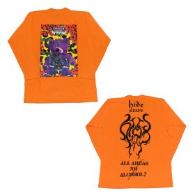 X JAPAN(エックス) HIDE 長袖 サイコベア ロングTシャツ オレンジ