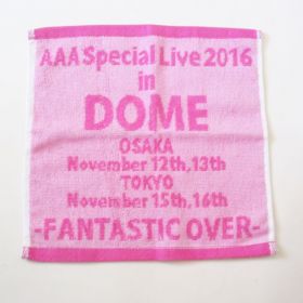 AAA(トリプルエー) Special Live 2016 in Dome -FANTASTIC OVER- ハンドタオル(桃)