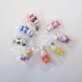 AAA(トリプルエー) その他 え～パンダストラップ（初代）全8体セット