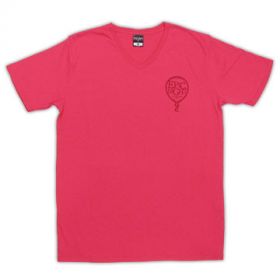 Vネックシャツ ピンク