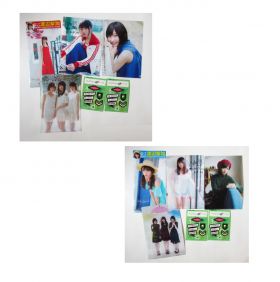 欅坂46(けやきざか46) セット商品 ミニクリアファイル 雑誌付録 ステッカー セット 長濱ねる 渡辺梨加 等