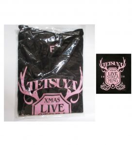 L'Arc～en～Ciel(ラルク) TETSUYA Xmas LIVE STREAMING 2020 ドルマンTシャツ ピンク×ブラック